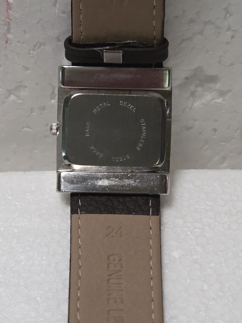 Women's White Dial Brown Leather Strap Watch